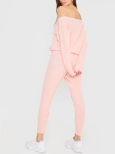 Load image into Gallery viewer, Women's Casual Solid Color Knitted Long Sleeve Suit