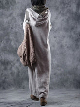 Load image into Gallery viewer, Knitted Hooded Maxi Women's Dresses