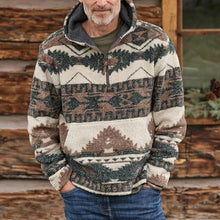 Load image into Gallery viewer, Ethnic Style Color Matching Polar Fleece Men's Tops