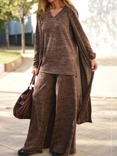 Load image into Gallery viewer, Fashion Knitted Loose Solid Color Ladies Three-piece Suit