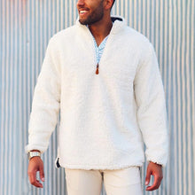 Load image into Gallery viewer, Pure White Loose Zipper Men's Tops
