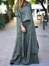 Load image into Gallery viewer, Fashion Knitted Loose Solid Color Ladies Three-piece Suit