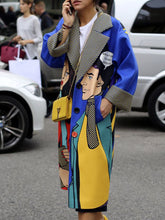 Load image into Gallery viewer, Fashion Street Pattern Printing Women's Coat