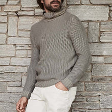 Load image into Gallery viewer, Heap Collar Solid Color Knitted Men's Sweaters