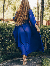 Load image into Gallery viewer, Chiffon Print Tie Band Loose Leisure Holiday Dress