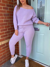 Load image into Gallery viewer, Women's Casual Solid Color Knitted Long Sleeve Suit