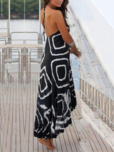 Load image into Gallery viewer, Asymmetric Floral V-Neck Maxi Dress