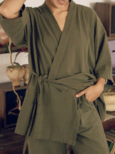 Load image into Gallery viewer, Casual Loose Cotton and Linen Suit