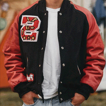 Load image into Gallery viewer, Colorblock Fashion Casual Printed Men's Baseball Uniform Coat