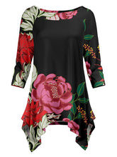 Load image into Gallery viewer, Fashion Print Irregular Hem Dress