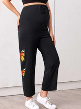 Load image into Gallery viewer, Butterfly Print Elastic Tie Maternity Leggings