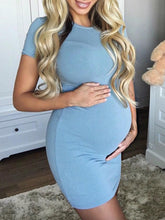 Load image into Gallery viewer, Women's Maternity Dress Solid Color Casual