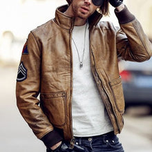 Load image into Gallery viewer, Outdoor Motorcycle Pu Fabric Men's Jacket