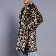 Load image into Gallery viewer, Men's Warm Leopard Coat Mid-Length Casual Jacket