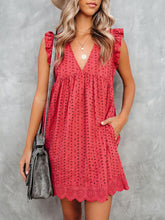 Load image into Gallery viewer, Cotton V-neck Pocket Maternity Dress