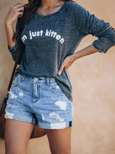 Load image into Gallery viewer, Letter Printing Casual Loose Women's Tops