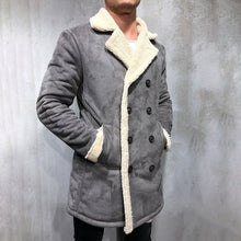 Load image into Gallery viewer, Men's Fashion Fleece Double Breasted Coat