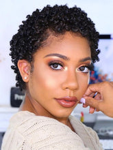 Load image into Gallery viewer, Black Curly Hair Chemical Fiber Wire Wig