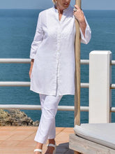 Load image into Gallery viewer, Shirt Long Sleeve Cotton And Linen Women's Suit