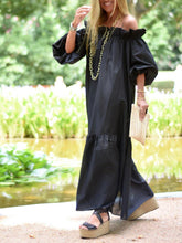 Load image into Gallery viewer, Ladies One-Shoulder Long Sleeve Dress