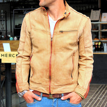 Load image into Gallery viewer, Brown Retro PU Men's Jackets