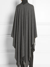 Load image into Gallery viewer, Grey Cashmere Wrap Shawl Women's Coat