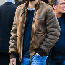 Load image into Gallery viewer, Fashion Stand-up Collar Warm Leather Jacket