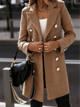 Load image into Gallery viewer, Fall/Winter Women Fashion Lapel Pure Color Button Coat