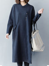 Load image into Gallery viewer, Autumn and Winter Warm Casual Base Sweater Dress