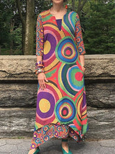 Load image into Gallery viewer, Fashion Contrast Circle Pattern Ladies Long Skirt