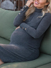 Load image into Gallery viewer, Fashion Turtleneck Solid Color Slim Kintted Dress For Pregnant Woman