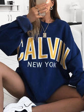 Load image into Gallery viewer, Round Neck Letter Movement Women's Tops