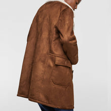 Load image into Gallery viewer, Men's Woolen Windproof Double-Breasted Fur Coat