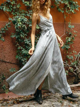 Load image into Gallery viewer, Casual Sling Belt Slit Dress