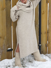 Load image into Gallery viewer, Autumn and Winter Knitted Pile Collar Dress