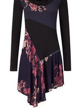 Load image into Gallery viewer, Women's Casual Long Sleeve High Neck Stitching Dress