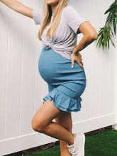 Load image into Gallery viewer, Fashion Casual Ruffled Maternity Dress