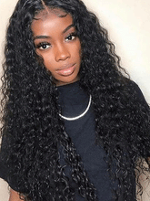 Load image into Gallery viewer, Temperament Big Wave Black Fiber Wig