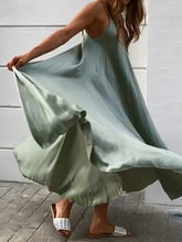 Load image into Gallery viewer, Women's Sexy Sleeveless Solid Color Swing Line Dress