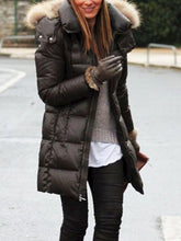 Load image into Gallery viewer, Ladies Fashion Casual Warm Hooded Jacket