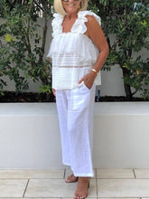 Load image into Gallery viewer, White Lace Hollow Loose Women's Suit