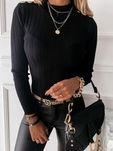 Load image into Gallery viewer, Autumn and Winter Fashion High Stretch Tight-fitting Knitted Long-sleeved Turtleneck Top