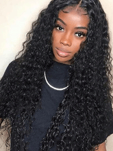 Load image into Gallery viewer, Temperament Big Wave Black Fiber Wig