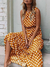 Load image into Gallery viewer, Sleeveless Polka Dot Swing Women's Dress