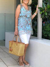 Load image into Gallery viewer, Sleeveless Printed Loose Women's Suit