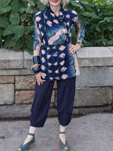 Load image into Gallery viewer, Ladies Fashion Casual Design Top And Cotton Comfortable Pants Suit