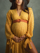 Load image into Gallery viewer, Maternity Sexy V-Neck Polka Dot Split Photography Dress