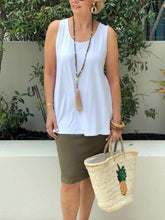 Load image into Gallery viewer, Summer Cotton Linen Sleeveless Skirt Women's Suit