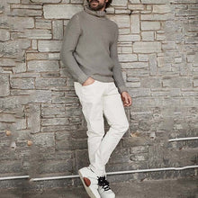 Load image into Gallery viewer, Heap Collar Solid Color Knitted Men's Sweaters