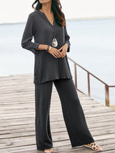 Load image into Gallery viewer, Deep V Cotton And Linen Long Sleeves Women's Suits
